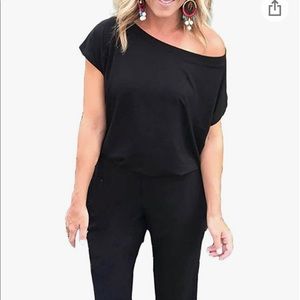 Black cotton jumpsuit